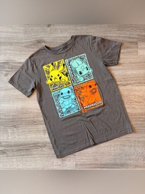 Pokemon boys gray tshirt